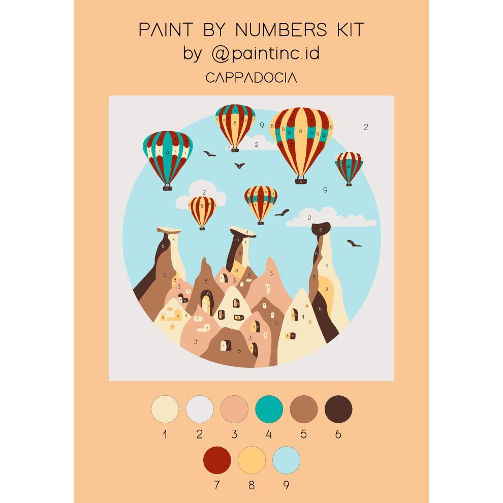 

PROMO! Paint by Numbers Kit: Cappadocia Paint Inc. ID Painting Kit