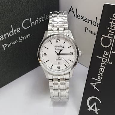 Jam Tangan Alexandre Christie Ac 1010 Original Wanita - Full Silver
