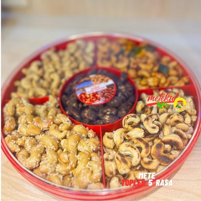 

terbaru !!! (mix 5 rasa toples) kacang mete 5 rasa food snacks mede ready