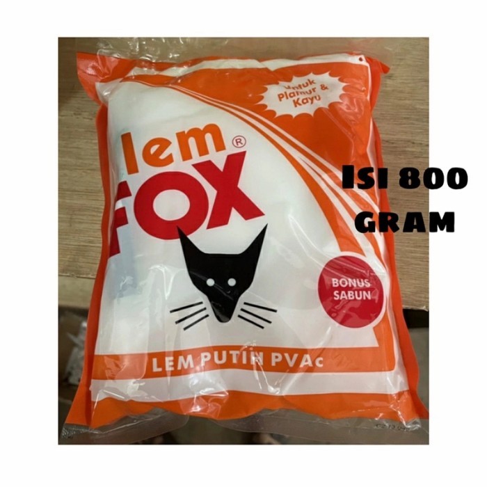 

Ready stock] lem putih fox orange 800gr