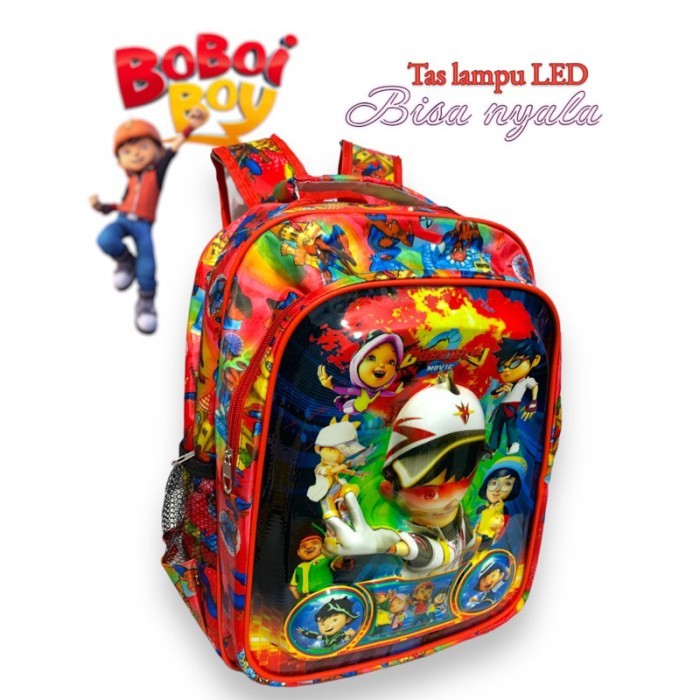 TAS ANAK SEKOLAH LAKI LAKI KARAKTER BOBOIBOY BISA NYALA ANTI AIR