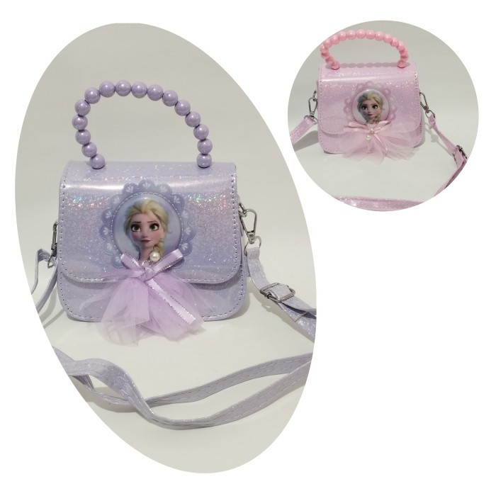 TAS SELEMPANG ANAK PEREMPUAN FROZEN ELSA MOTE IMPORT TAS TENTENG