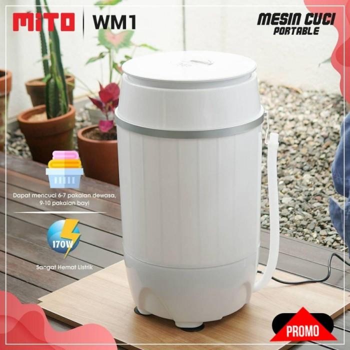MESIN CUCI PORTABLE MITO WM1 - MESIN CUCI MINI PORTABLE 3,5 KG PENCUCI