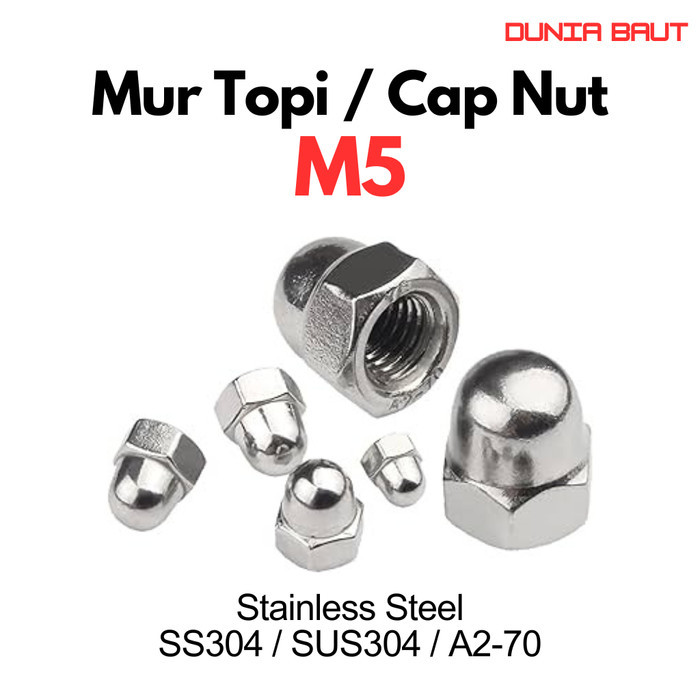 Mur Topi M5 / Cap Nut M5 Stainless SS304