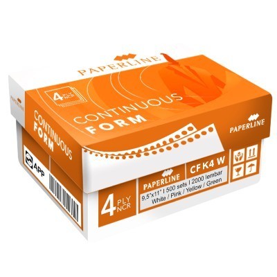 

[ DUS ] Kertas Continuous Form 4 Ply 9,5x11 - Paperline CF K4 W