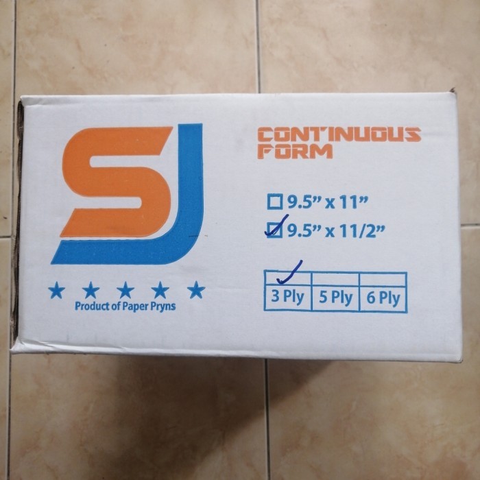 

TERLARIS! Continuous Form/ Kertas Komputer SJ 91/2x11 3Ply:2 (K3:2)