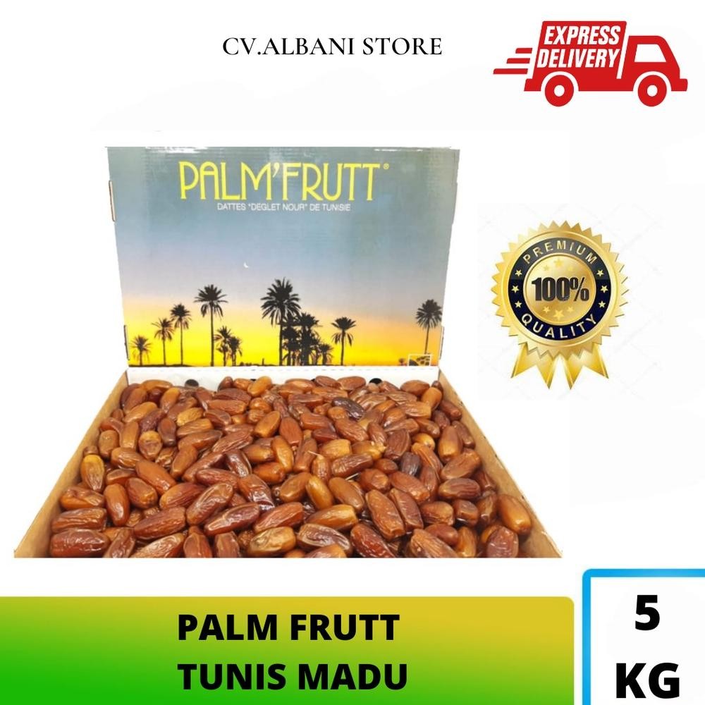 

Kurma Palm Frutt Non Tangkai 5 Kg Premium / Palm Fruitt / Tunis Madu / Oleh-oleh Haji Dan Umroh