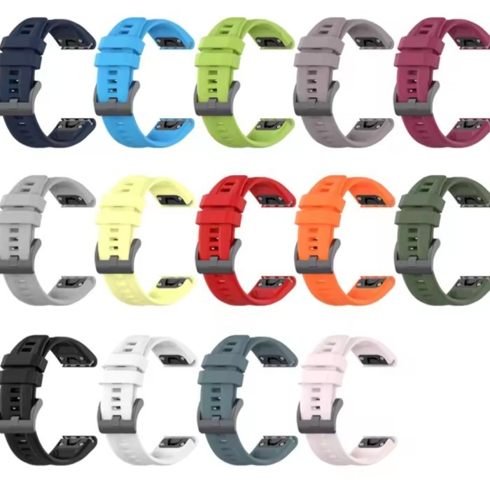 Strap Garmin Fenix 8 43Mm Smart Watch Model Official Rubber Tali Jam Tangan 20Mm Quick Fit Original