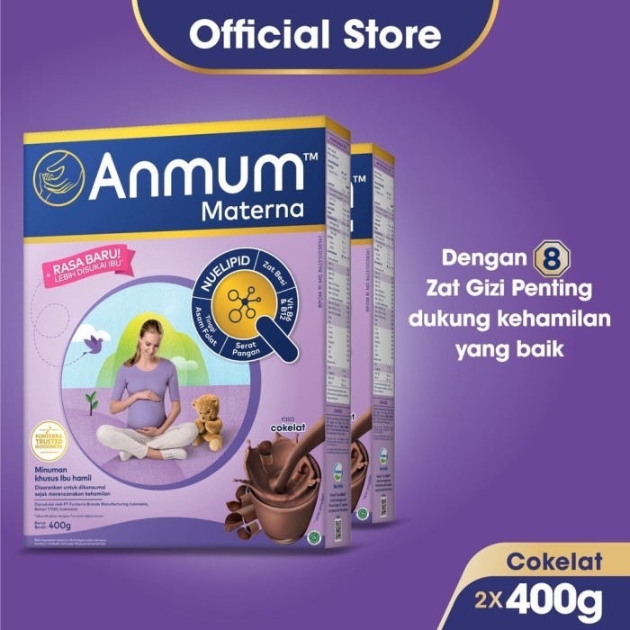 

TERLARIS ANMUM MATERNA SUSU NUTRISI IBU HAMIL COKELAT 2 X 400G MURAH!!! MURAH