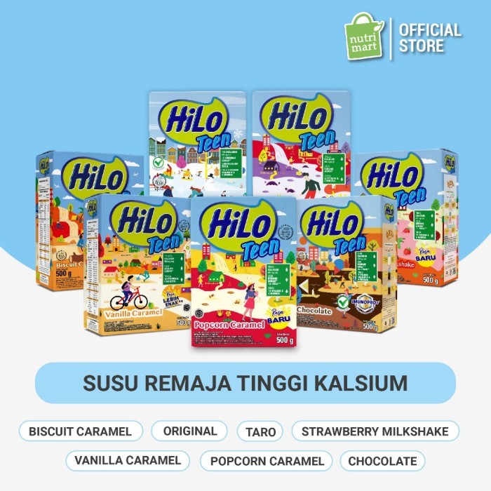 

TERLARIS HILO TEEN 500G - SUSU TINGGI KALSIUM LEBIH RENDAH LEMAK - PILIH RASA SESUAI DI VARIAN