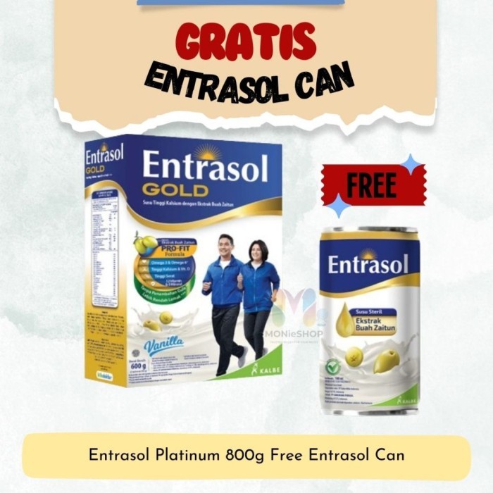 

TERLARIS MONIESHOP - ENTRASOL GOLD 580 GR/ 560 GR COKLAT VANILLA MURAH!!! MURAH