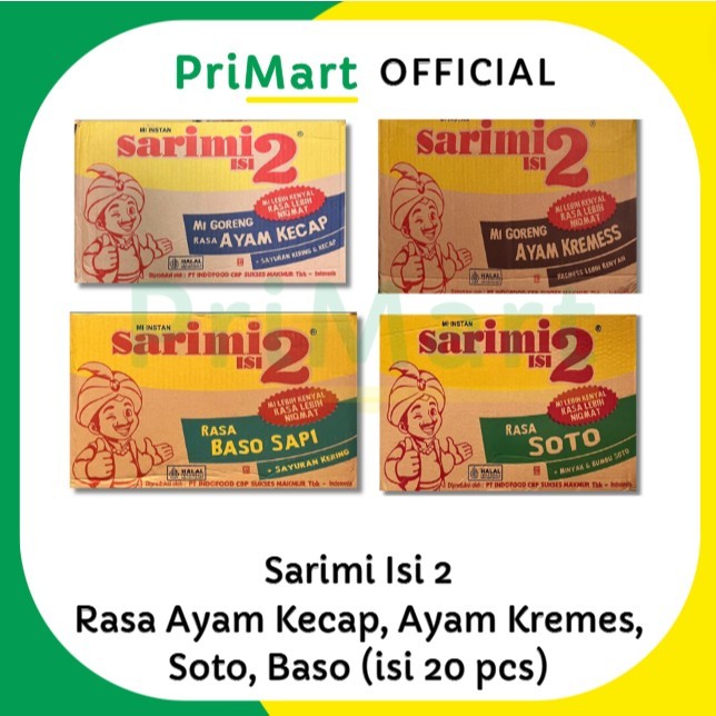 

TERLARIS SARIMI ISI 2 AYAM KECAP / AYAM KREMESS / BASO / SOTO DUS ISI 24 PCS MURAH!!! MURAH