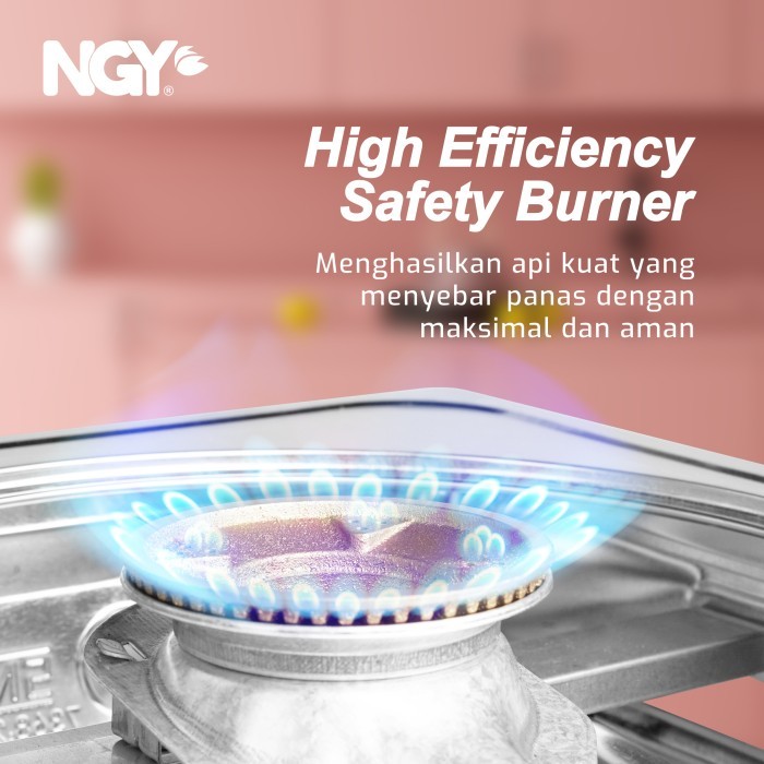 NGY STAIN-FREE GAS STOVE / KOMPOR GAS API 1 TUNGKU NGY-444 NAGOYA