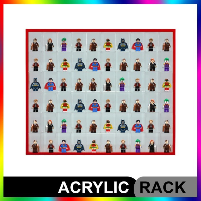 Rak LEGO Minifigure Akrilik 60 Slot | Display Minifigures No Header