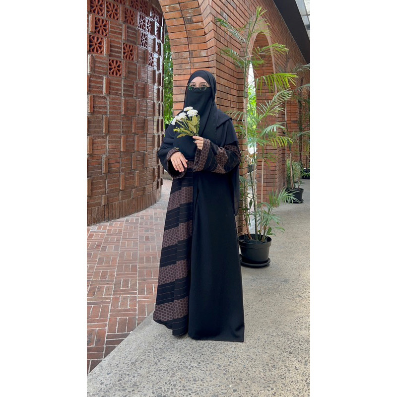 Big Sale  Terbaru Abaya Hasna Hikmat Abaya Saudi Gamis Ori Alnoor Niqob Abaya Hitam Mewah Gamis