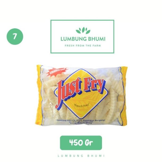 Just Fry Kentang Frozen Crinkle Cut 450 Gr 1 Pcs - Lumbung Bhumi Original