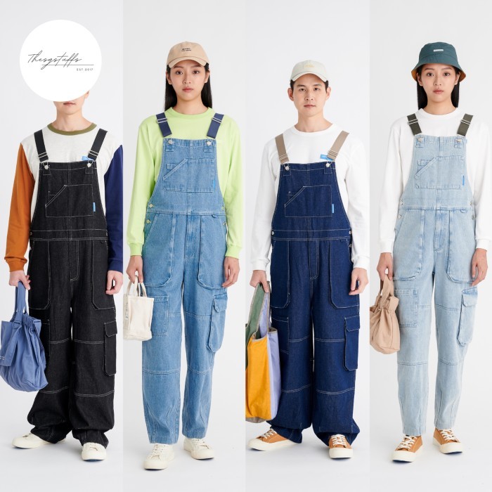 BEYOND THE VINES BTV Denim Utility Jumpsuit/baju overall jeans unisex