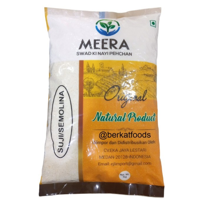 

TERLARIS SOOJI MEERA 1KG / SUJI / TEPUNG SEMOLINA / SAMOLINA FLOUR/ SAMID INDIA MURAH!!! MURAH