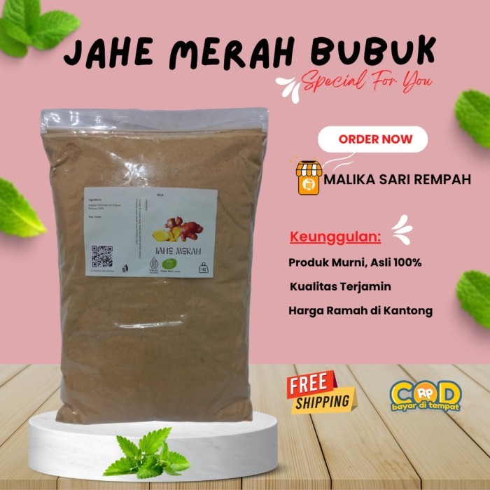 

TERLARIS JAHE MERAH BUBUK MURNI [ 1 KG ]-MSR ZINGIBER OFFICINALE VARIETAS RUBRUM POWDER [1 KG]