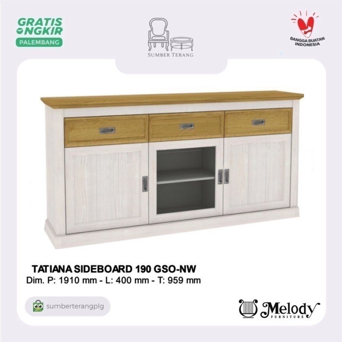 Melody Sideboard Tatiana Credenza Buffet Multifungsi Meja Tv Rak Tv