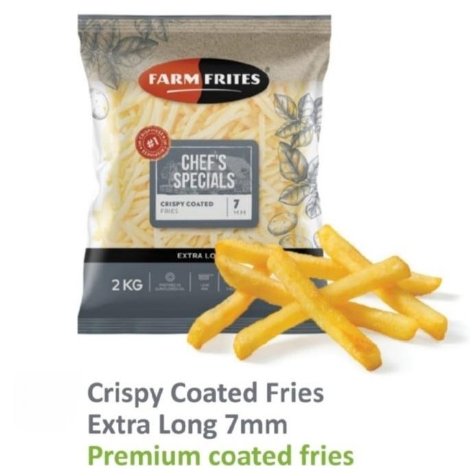 

Kentang Shoestring Coated Farmfrites Crispycoated Fries Extra Long 2Kg Original