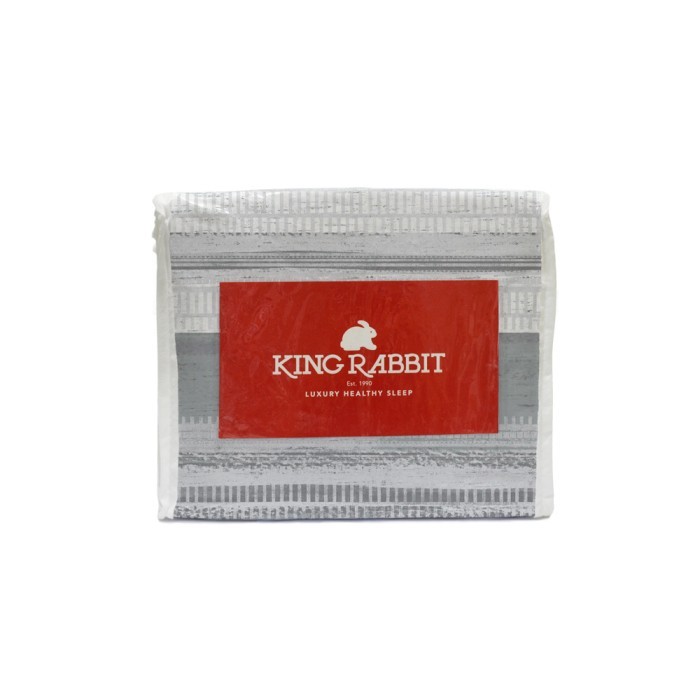 King Rabbit Organic Bamboo Velvet Set Sprei Motif Okko Stone Grey