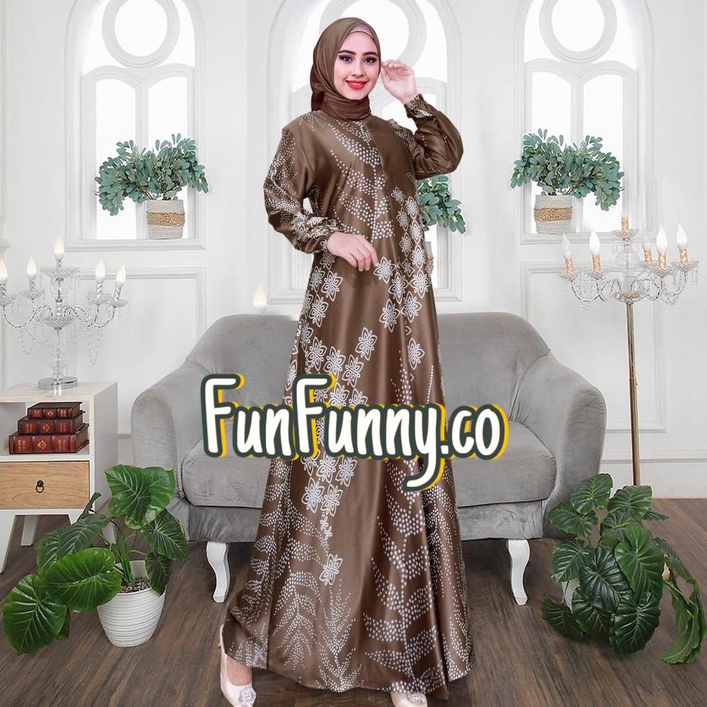 (COD) Gamis Tasya Silky Premium - Silk Premium - Motif Terbaru - Busui Friendly - Dress Pesta kondan