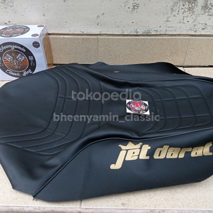 Sarung Cover Kulit Jok Sedel Yamaha Rx King Rxking Jet Darat Lis Hitam Termurah Langka