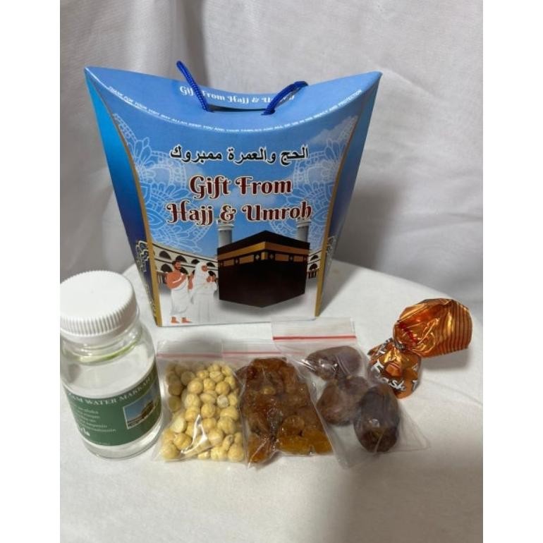 

zoe oleh oleh haji dan umroh tas jinjing 100pcs lengkap( air zam zam 80ml full)