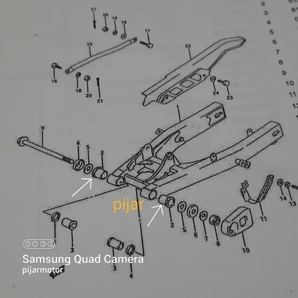 Sepasang Bosh Teflon Swing Arm Supit Urang Suzuki Thunder 125 Ts 125 Termurah Langka