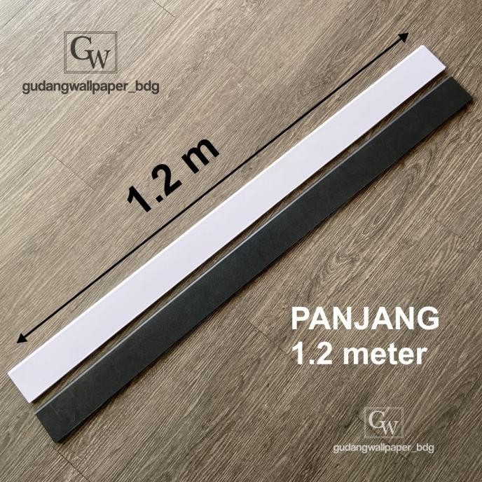 BARU PLINT LANTAI PVC 8CM ACCESSORIES FLOORING AKSESORIS LANTAI POLOS VARIANT WARNA HITAM PUTIH TAHA