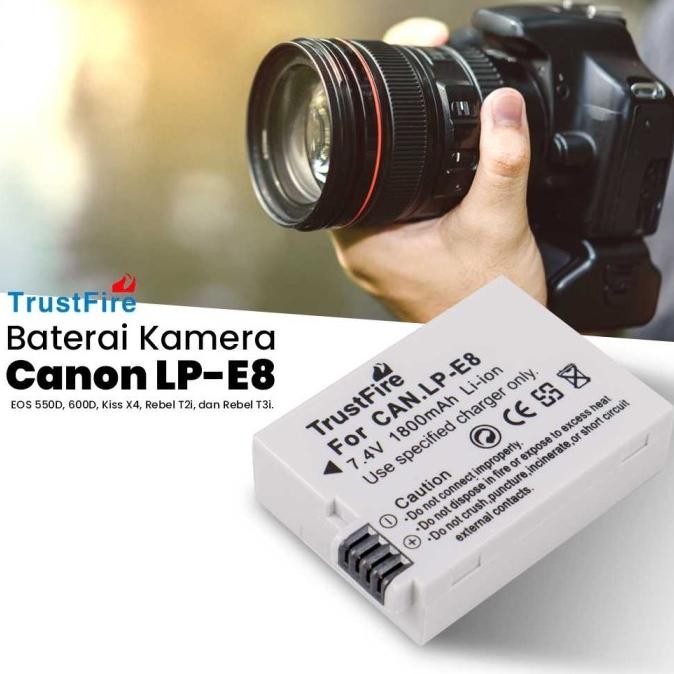 Terbaru Baterai Battery LP-E8 1800mAh for Kamera Canon EOS 550D 600D 650D 700D