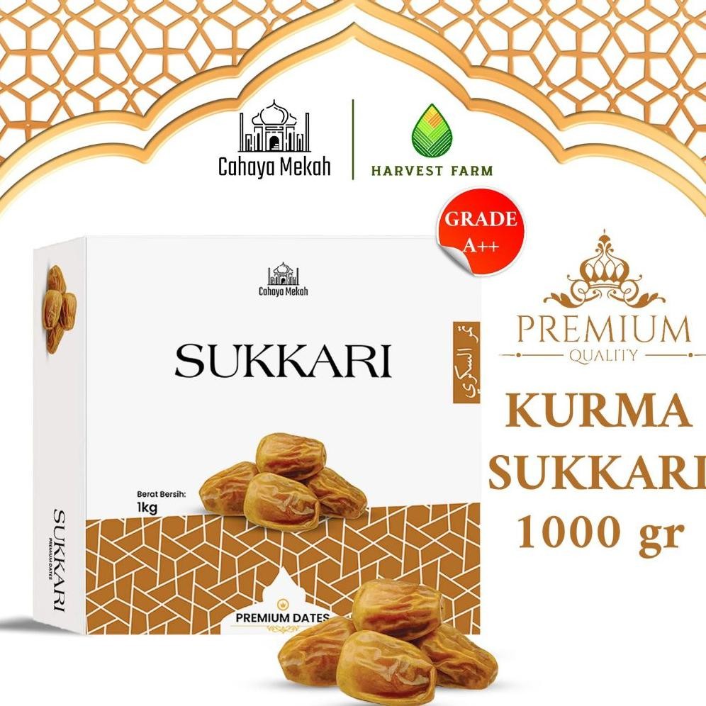 

risto- cahaya mekah kurma sukkari 1kg preum hh quality box