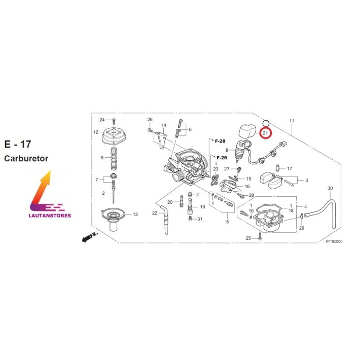 16190-Gee-003 Import Cap Holder Auto Choke Beat Karbu Scoopy Karbu Termurah Langka