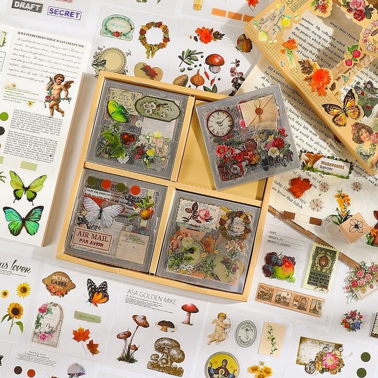 

PROMO Stiker 100 Lembar Butterfly Flower Aesthetic Jurnal DIY Vintage Sticker If56