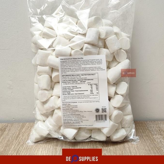 

READY STOCK CORNICHE MARSHMALLOW MEGA SNOW WHITE 1KG - MARSMELOW MARSHMALOW HALAL !!!!!