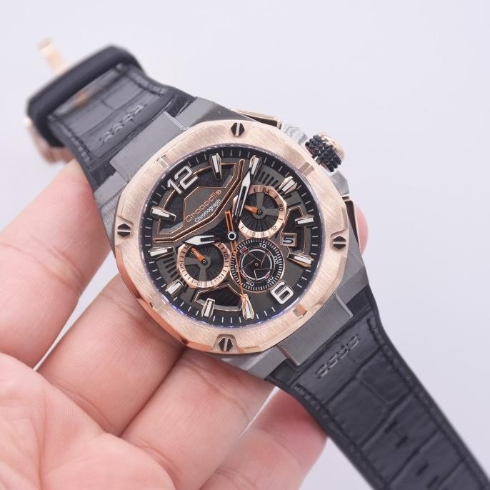Promo Crocodile Cm-049G34B Jam Tangan Pria Analog Chronograph Cm049 Hitam
