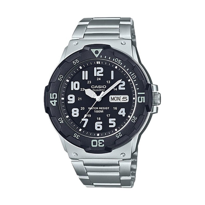 Jam Tangan Pria Casio Mrw-200Hd-1Bvdf Black Dial Stainless Steel Band