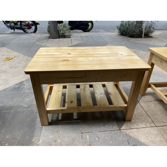 Meja Jati Belanda Lesehan Rak