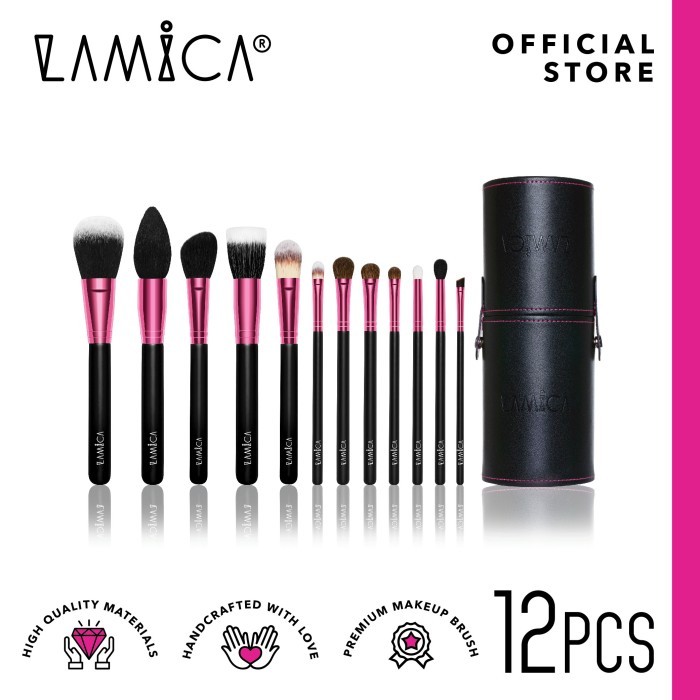 LAMICA Complete Essential Set - Makeup Brush / Kuas Makeup