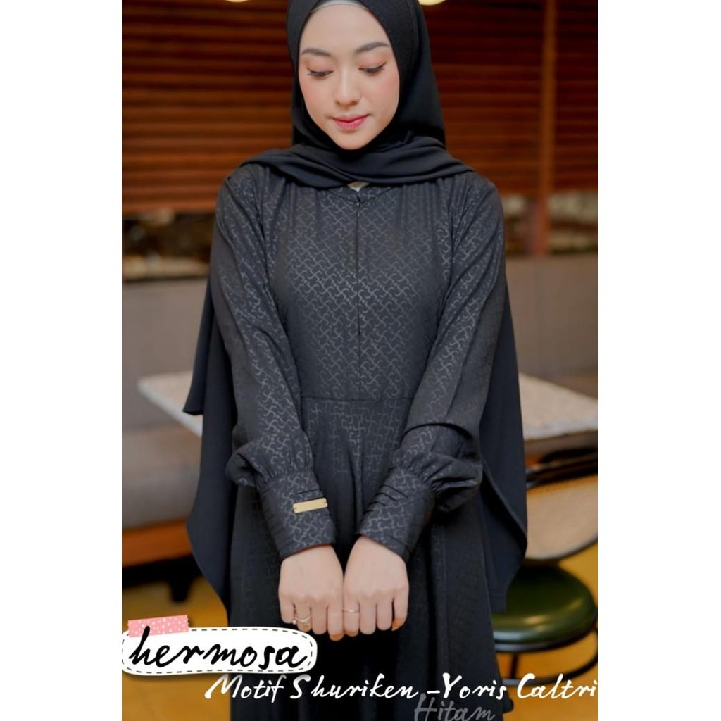 Pakaian Wanita Gamis Hitam/Gamis Hitam Wanita/Gamis Hitam Murah Store_Sabila