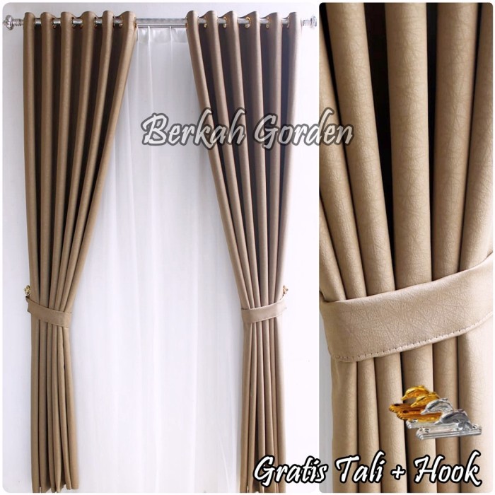 Gorden Blackout Import Polos Serat Embos Minimalis Tebal