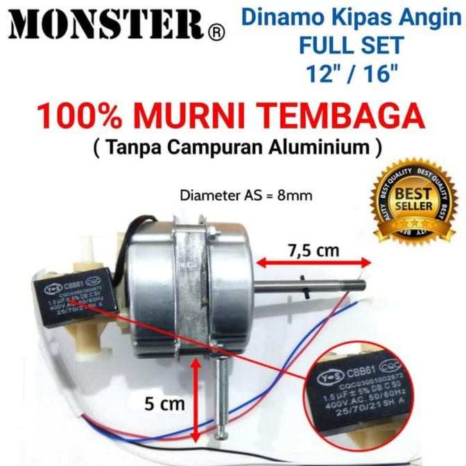 Ori - Motor Dinamo Kipas Angin Cosmos 16" / 16 Inc Termurah