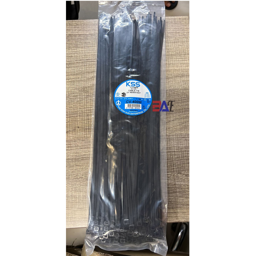

TERBARU! KABEL TIES KSS UV RESISTANCE CV 400 TIE CABLE HITAM Size 400 x 4.6mm