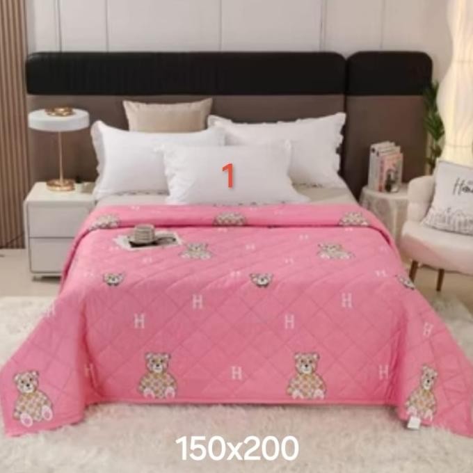 Selimut Kain Bedcover Katun Tipis Bordir Halus Tokocici111