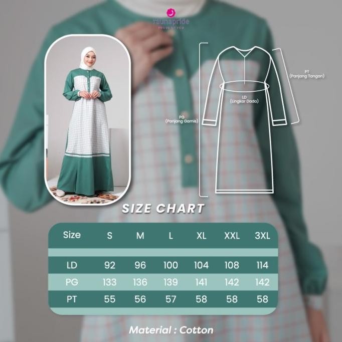 Gamis Dewasa Rauna Rgd 89 Dress Wanita Fashion Muslimah Motif Polos Cecelapak9