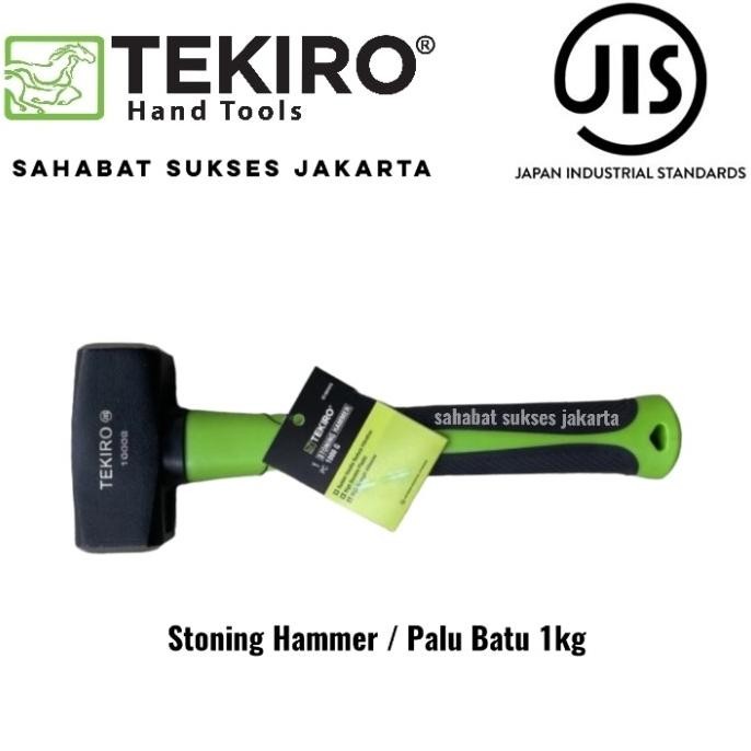 Produk Baru TEKIRO palu batu 1 kg gagang fiber / stoning hammer