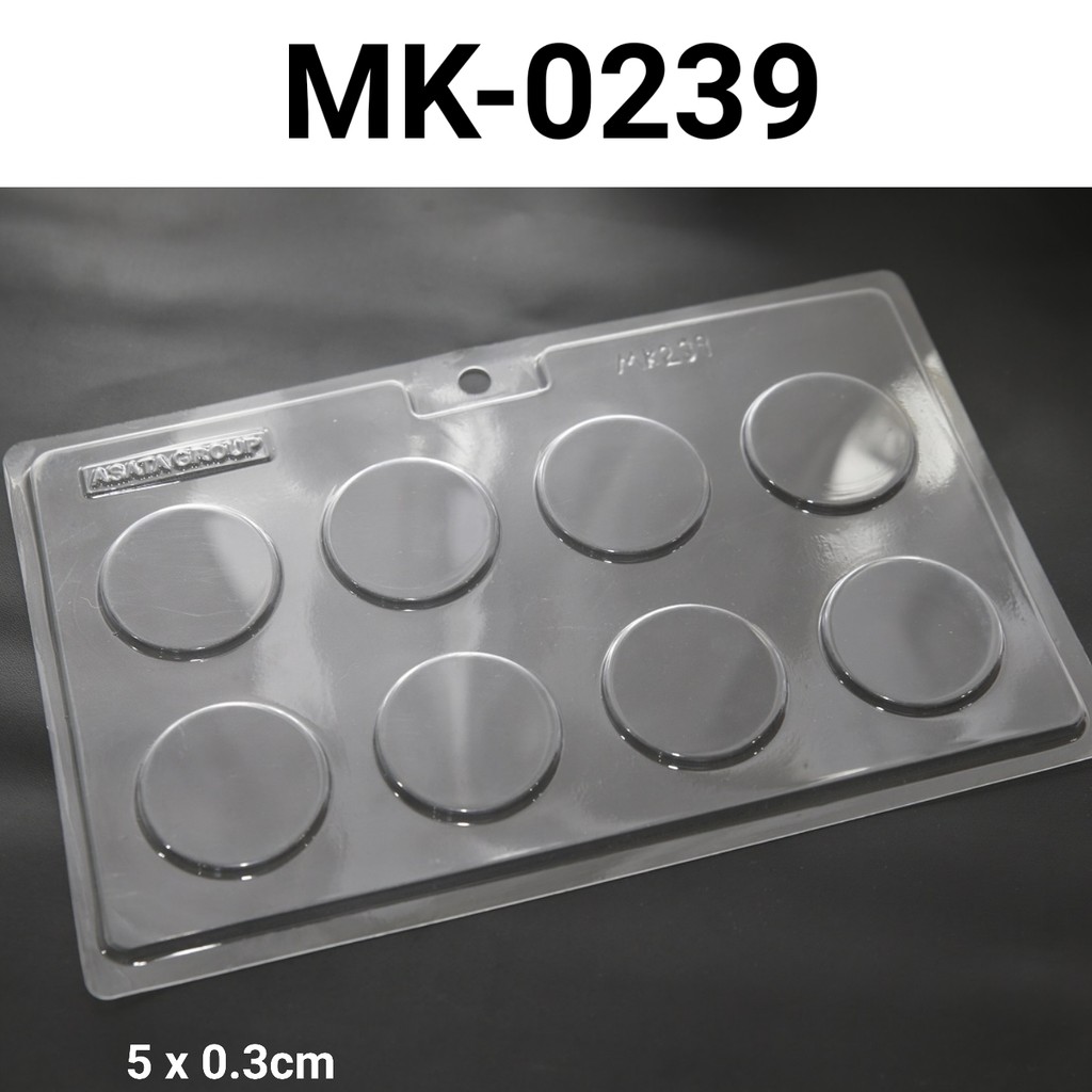 MK-0239 Cetakan mika coklat fondant pagar koin pagar bulat gepeng (MIKA)