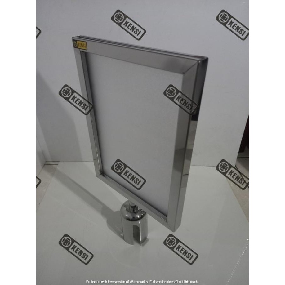 

Promo Sign Board FRAME A4 Potrait Signage stainless papan tiang antrian COD