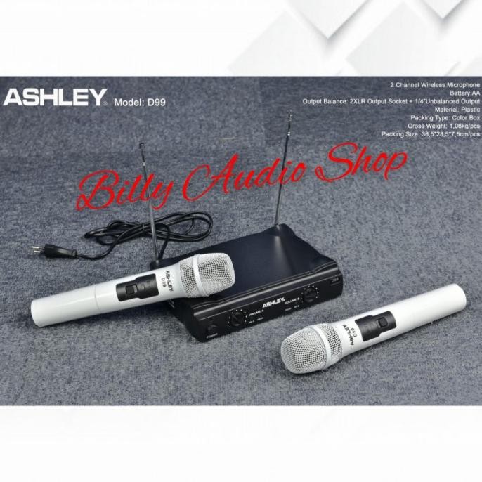 Murah Mic Wireless Ashley D99 / Mic Ashley D 99 Produk Ashley 2 Mic
